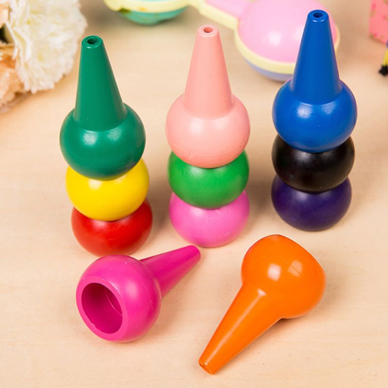 Bút Sáp 12 Màu 3D Không Độc Hại Có Thể Rửa Sạch Dành Cho Trẻ Em