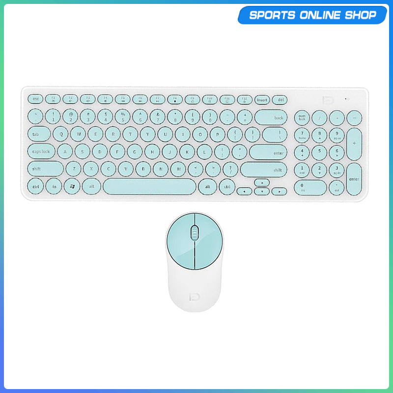 Bàn Phím Và Chuột Không Dây Tròn Mỏng 2.4g | BigBuy360 - bigbuy360.vn