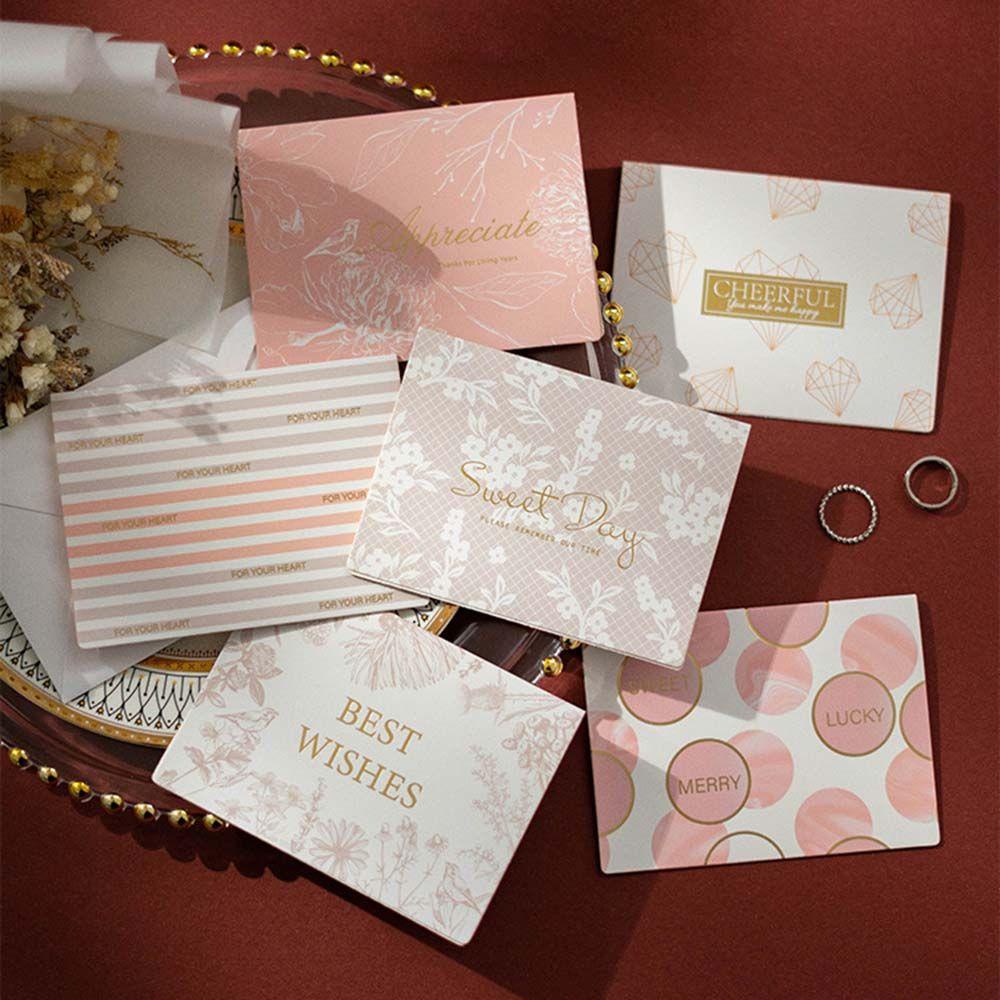 Thiệp Chúc Mừng Bằng Giấy In Chữ Đơn Giản Phong Cách Hàn Quốc