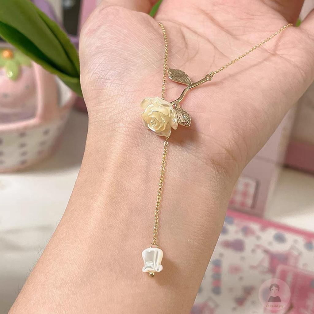 Vòng Cổ Chuỗi Hạt Hình Giọt Nước Thanh Lịch Thời Trang