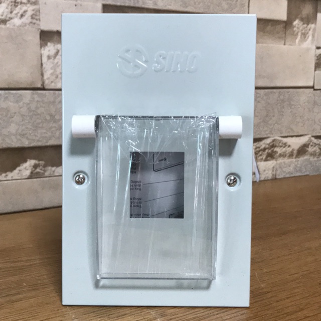 Tủ điện sắt âm tường gắn CB sino 2 module (xám)