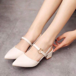 Giày tiểu thư 3p 1 quay ngang đính đá R18