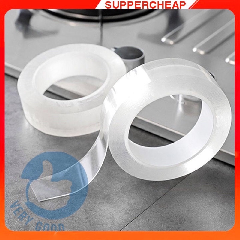 Băng keo dán dính trắng và hai, 2 mặt đa năng trong suốt 3m Dày 0,8mm 1,1 mm siêu dính supercheap