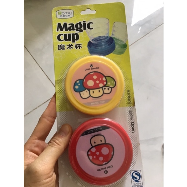 Set 2 Cốc nhựa gấp gọn Magic, cốc gấp gọn loại đẹp tiện lợi