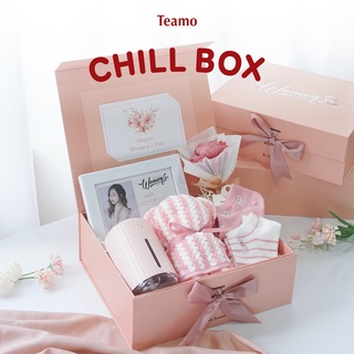 [TẶNG KHUNG + IN ẢNH] Hộp quà tặng bạn gái Chill Box Teamo (Rose) - Set quà tặng tinh tế giúp thư giãn, xua tan mệt mỏi