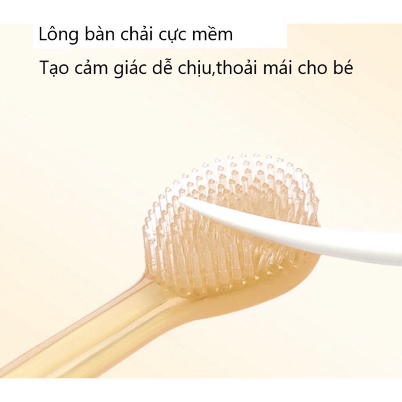 Bàn chải rơ lưỡi bằng silicon chống tưa răng an toàn cho bé