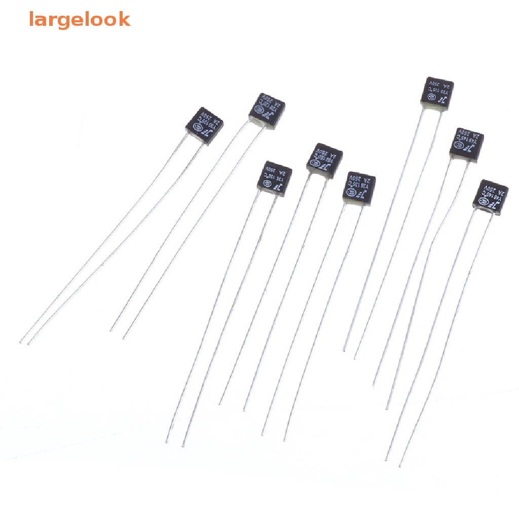 Set 10 Cầu Chì Động Cơ Quạt Vuông Màu Đen 2A 250V 115 120 125 130 135 140 145 150 Độ Có Công Tắc Nhiệt Độ