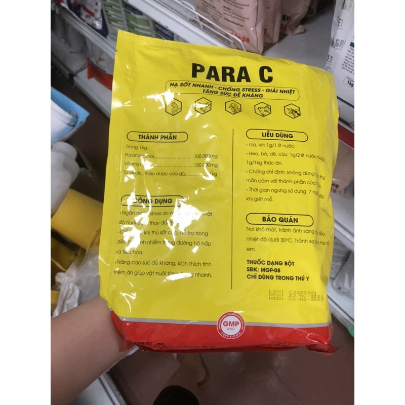 Para-C giải nhiệt hạ sốt, kích thích thèm ăn cho gia súc gia cầm