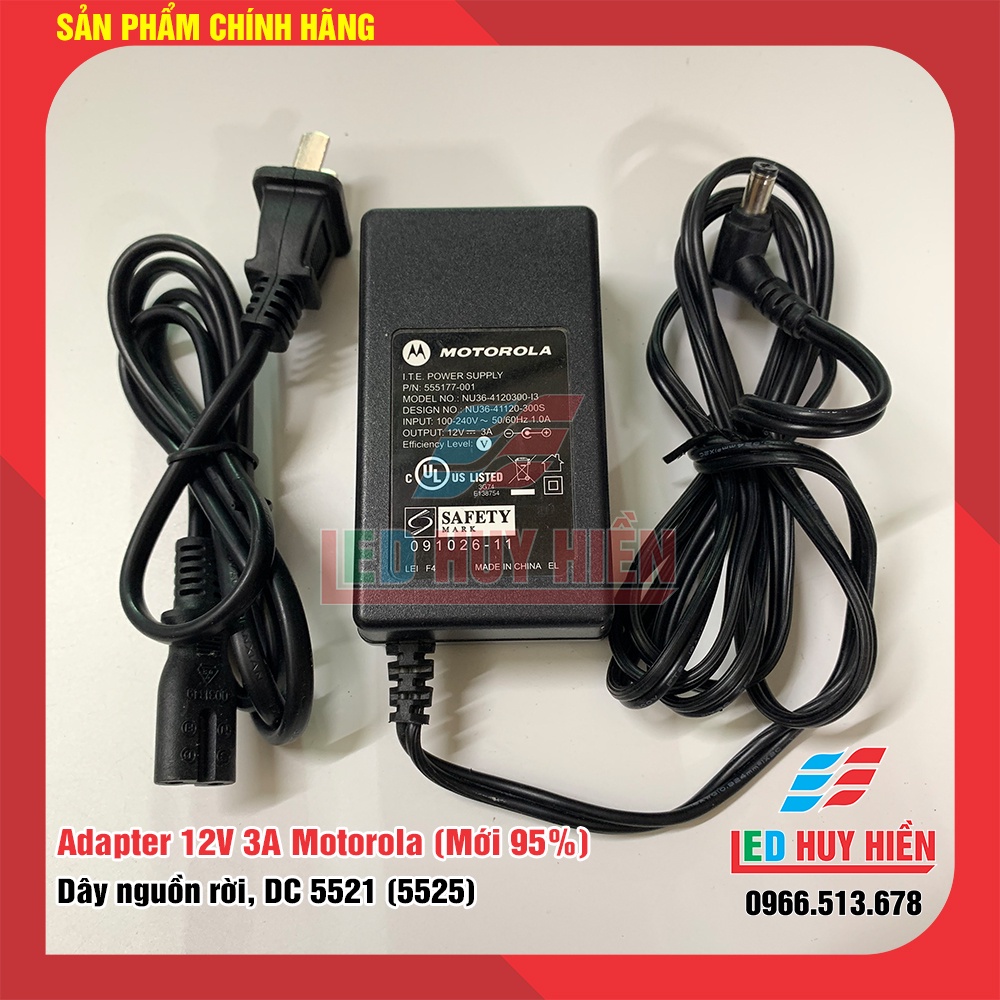 Nguồn 12v 3a HUNCO, Sony, MOTOROLA ,nguồn Led 12v 3a 36W apdapter chất lượng cao