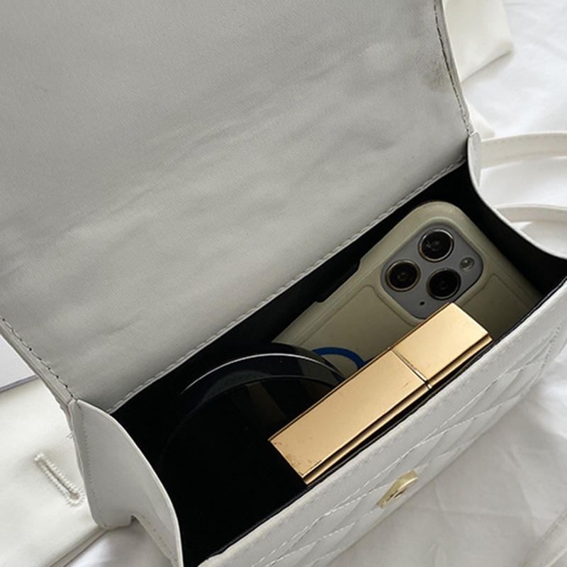 Túi xách messenger IELGY phối chuỗi ngọc trai thời trang gọn nhẹ cho nữ