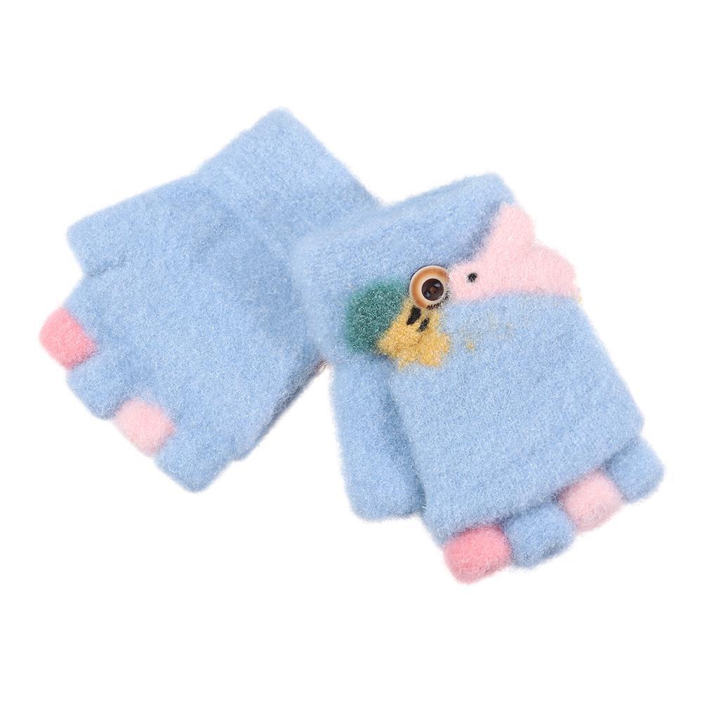 Găng Tay Nửa Ngón Hình Thú Dễ Thương Dày Dặn Ấm Áp MIHAN1