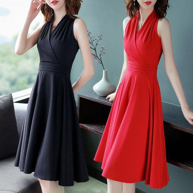 Chuyên nghiệp kiểu dáng đầm nữ tay ngắn phong cách hàn quốc dự tiệc mùa xuân