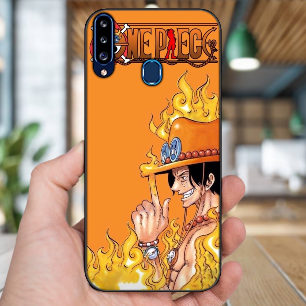 Ốp lưng Samsung A20S viền đen in hình Ace One Piece
