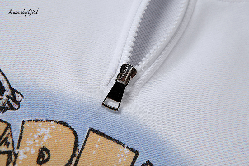 Áo Nỉ Nữ Dài Tay Cổ Cao Thời Trang Hàn