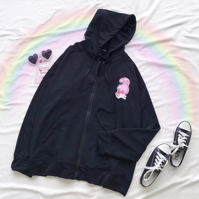 Áo Hoodie Zip WONDER LANDS Tay Dài Ảnh Thật