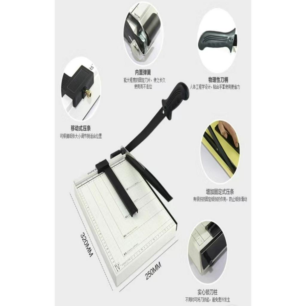 Bàn cắt giấy A4 & A3  mặt bàn gỗ tay cắt kim loại màu ngẫu nhiên