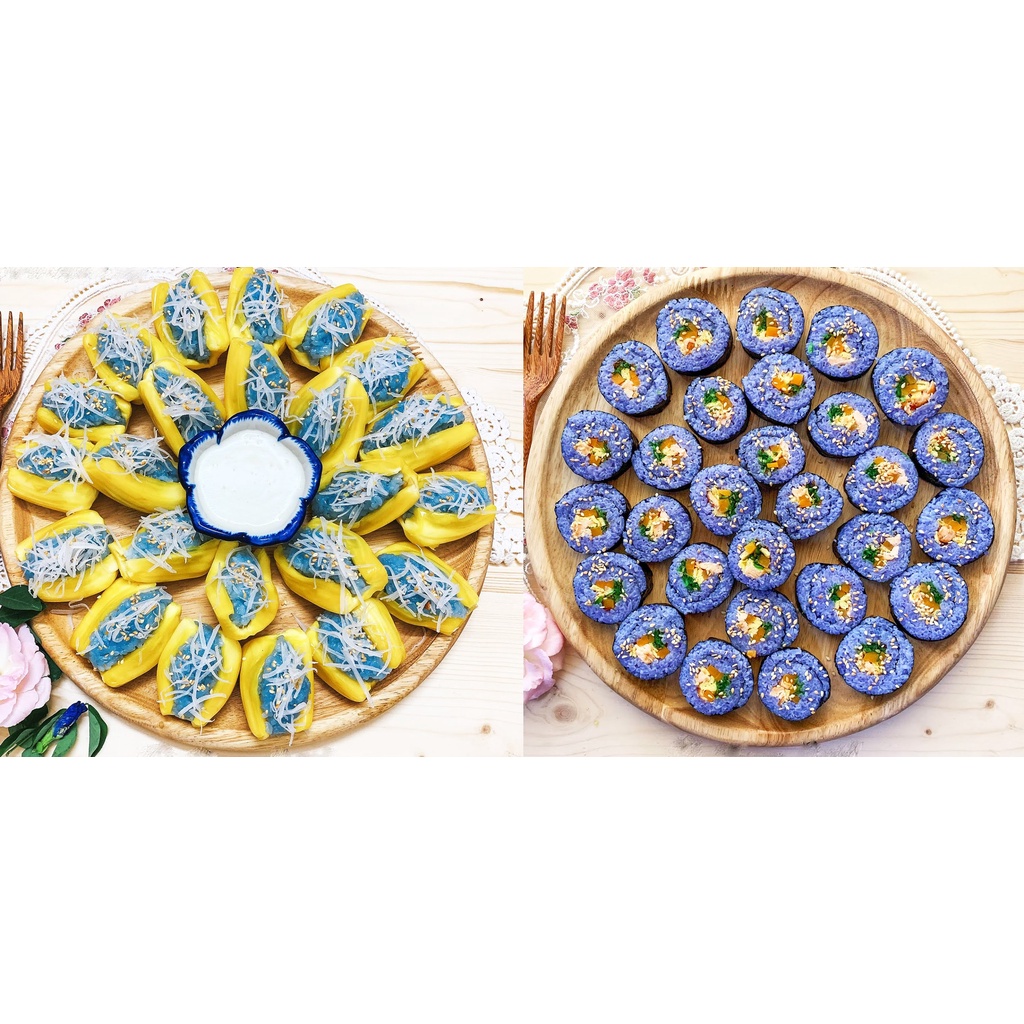 Bột hoa đậu biếc khô tạo màu xanh dương cho mứt, bánh, xôi, đồ uống 35g TG FOODS