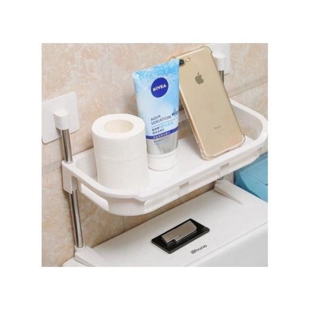 Kệ Để Đồ Toilet 3 Tầng, Kệ Sau Toilet, Nhà Tắm 3 Ngăn Gắn Tường Đa Năng | KyuBi Shop