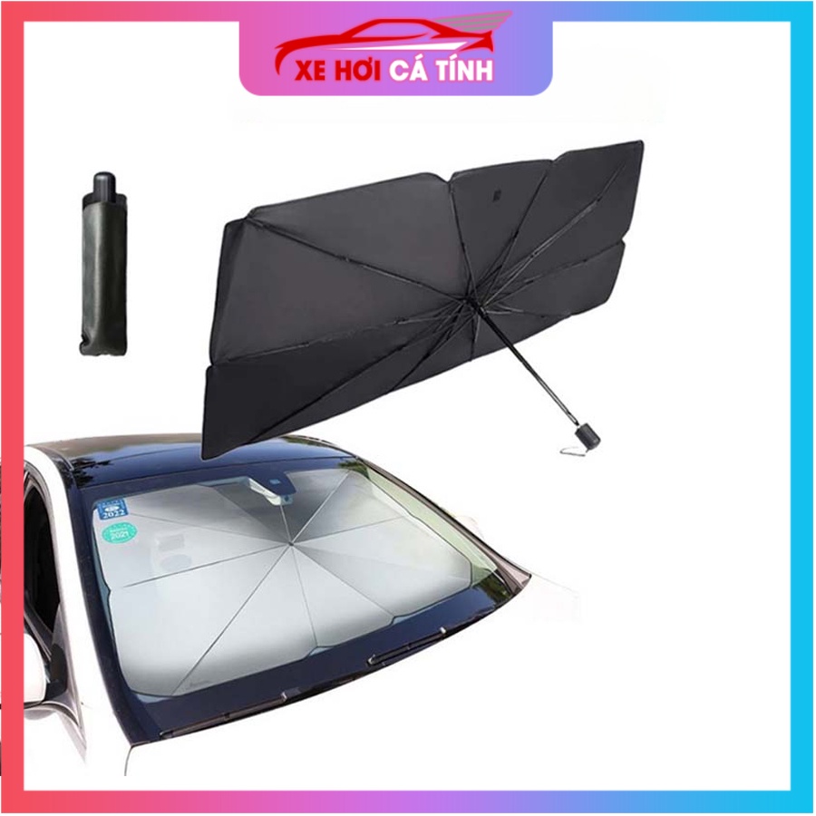 Ô Che Nắng Ô Tô, Dù Che Nắng Ô Tô Kính Lái Phủ Bạc Cao Cấp Chống Tia UV vải dù cán kim loại cacbon chống tia uv
