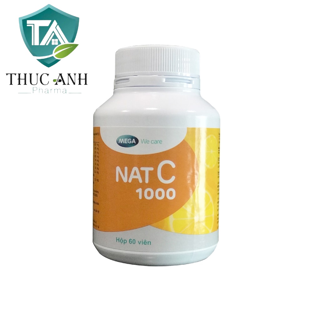 NAT C 1000 Lọ - 60 viên uống Vitamin C NATC 1000mg - Mega we care