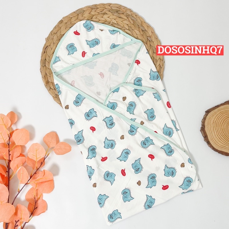 Chăn ủ sơ sinh THT vải sợi tre mềm mịn thoáng mát cho bé