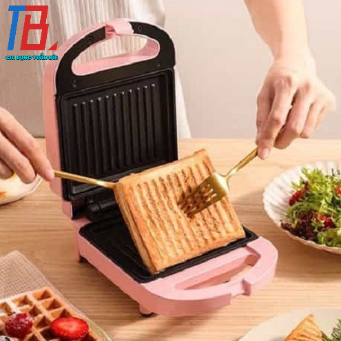 Máy làm bánh Hotdog Sokany KJ-102 công suất 750W có thể kẹp sandwwich các khay này được phủ lớp men chống dính