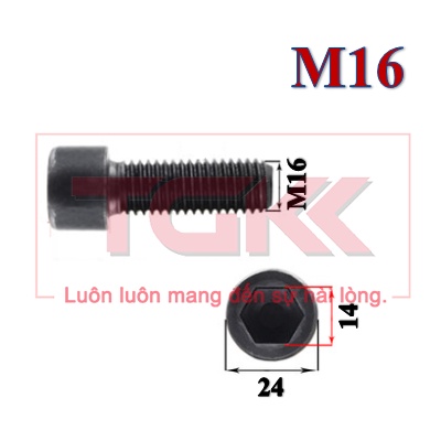 Bulong LGC đầu trụ M16 (30-110mm)
