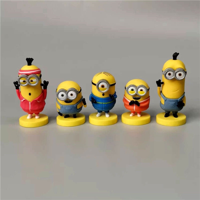 Set 4 mô hình minion tập võ Kongfu biểu cảm dễ thương Ráp trang trí bàn làm việc, bàn học cute, quà tặng cho bạn bè