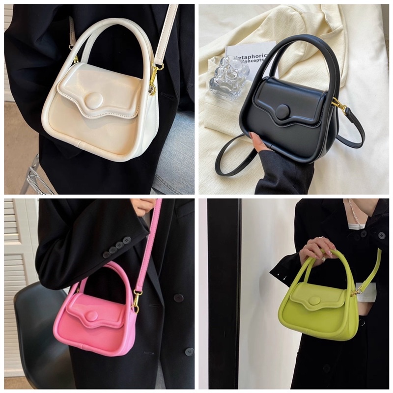 Túi xách nữ , túi đeo chéo thời trang nắp cúc hàng quảng châu siêu xinh