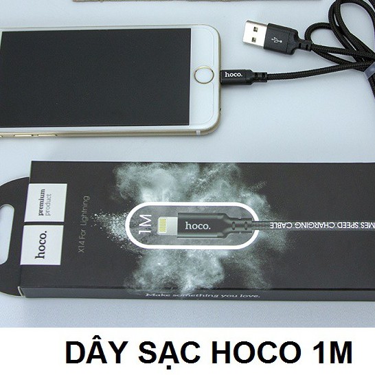 Cáp Sạc iphone, Samsung Dây Dù Hoco X14 Dài 1M, 2M - Sạc IPhone IPad SamSung Type C - Chất Lượng Cao