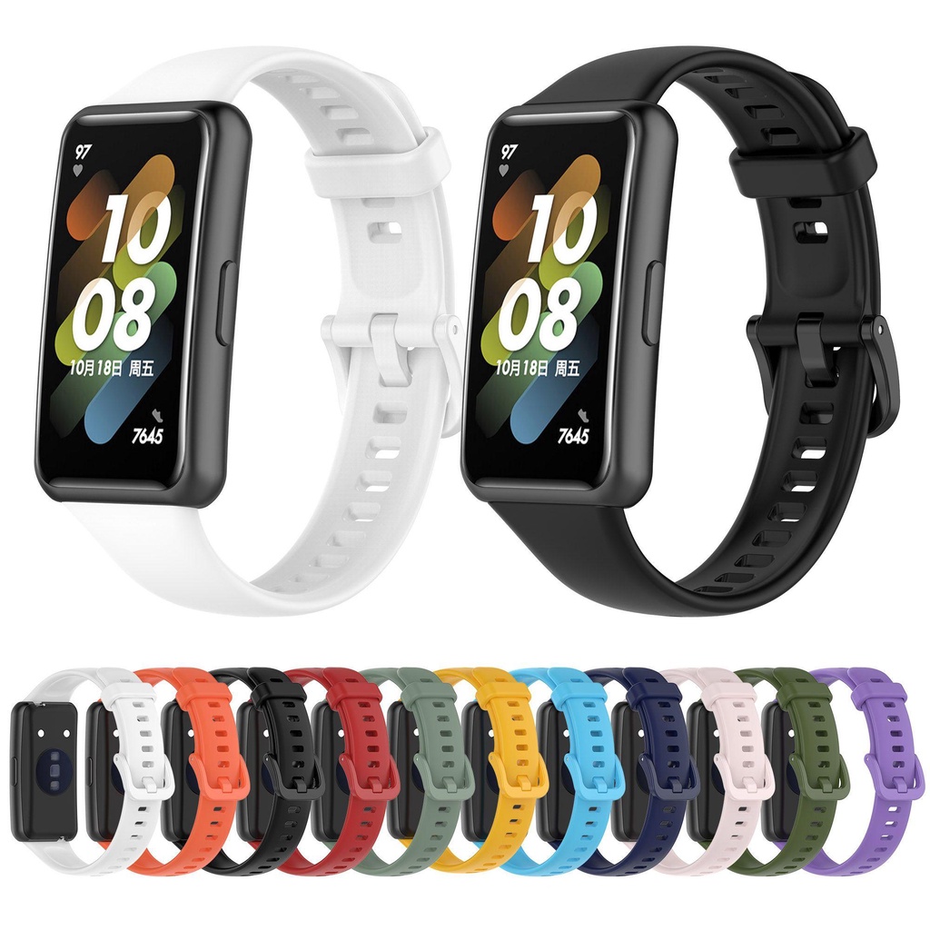 Dây Đeo Thay Thế Bằng Silicone Mềm Cho Đồng Hồ Huawei Band 7