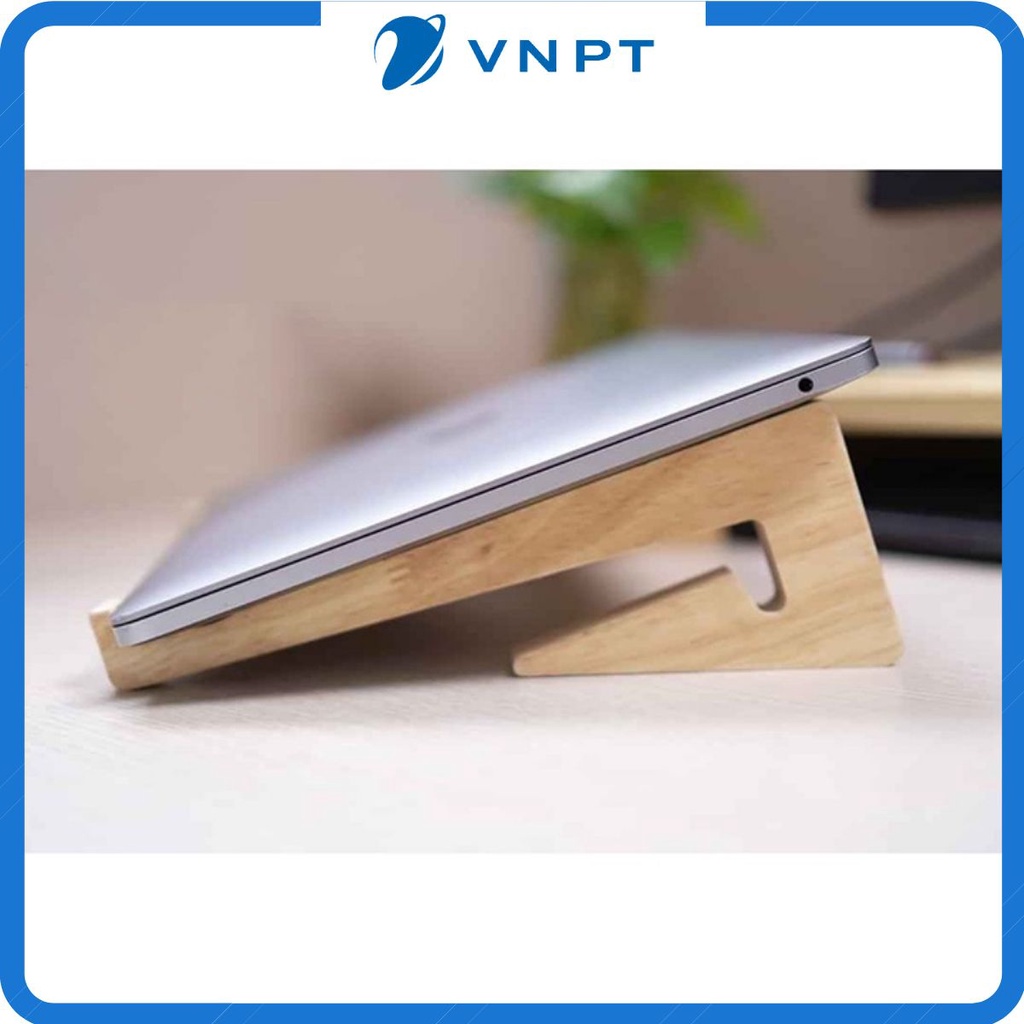 Giá đỡ laptop gỗ 2 trong 1 cho máy tính macbook, laptop chắc chắn bền đẹp