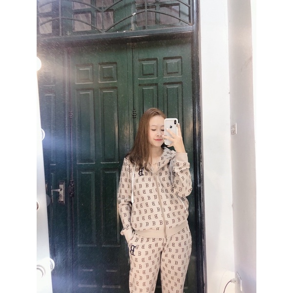 Bộ nỉ NY MLB monogram có mũ | BigBuy360 - bigbuy360.vn