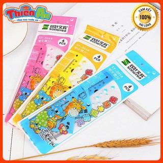 [FreeShip – Sale khô máu]  Bộ 4 Thước Kẻ Eke Hình Thú Dễ Thương