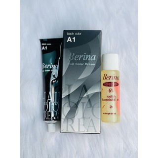 Thuốc Nhuộm tóc Berina Phủ bạc 100% (A1: tông nhuộm màu Đen) - Thái Lan
