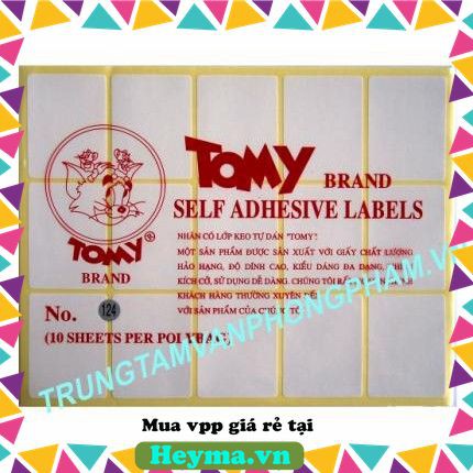 Xấp 10 tờ Nhãn có lớp keo tự dán tomy A5 113 114 115 116 117 118 119 120 121 122 123 124 Giấy decal in mã vạch