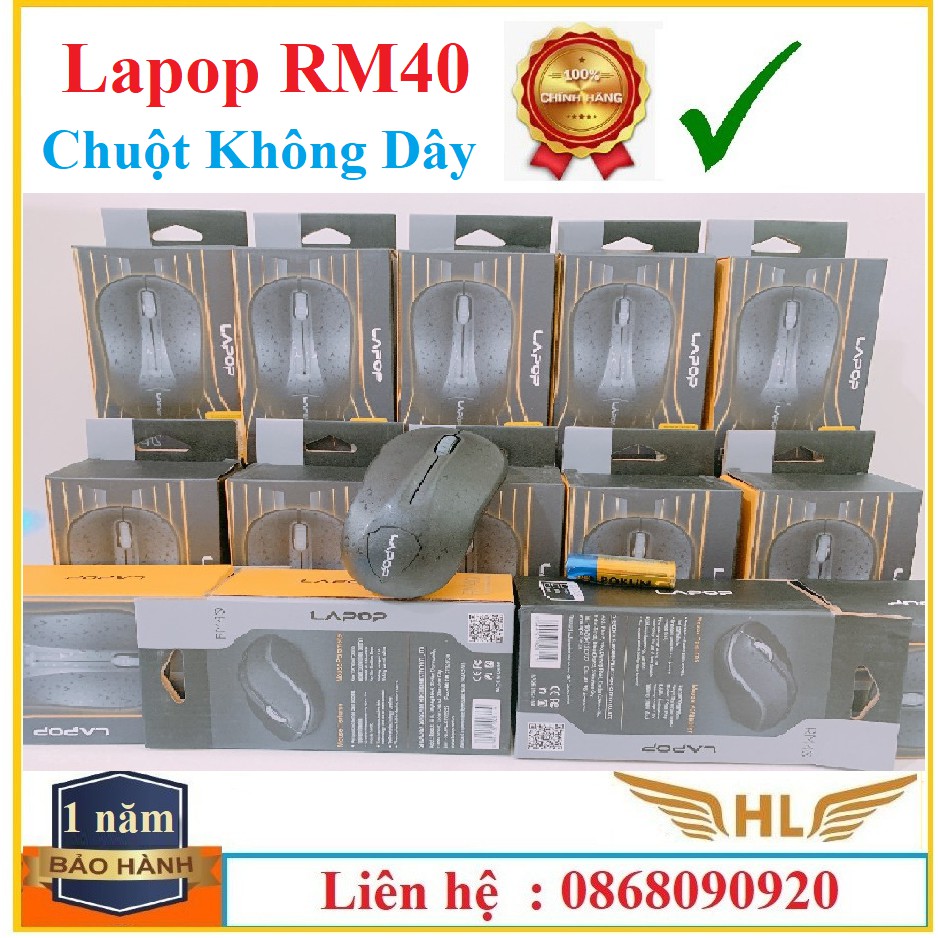 Chuột Không Dây Sịn Lapop RM40 - BH 12 Tháng