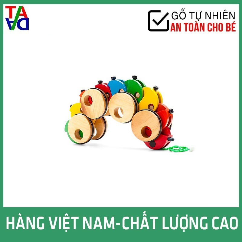 Đồ Chơi Gỗ VNXK Hợp Chuẩn, An Toàn Cho Bé - Các Con Kéo Dây Có Khớp
