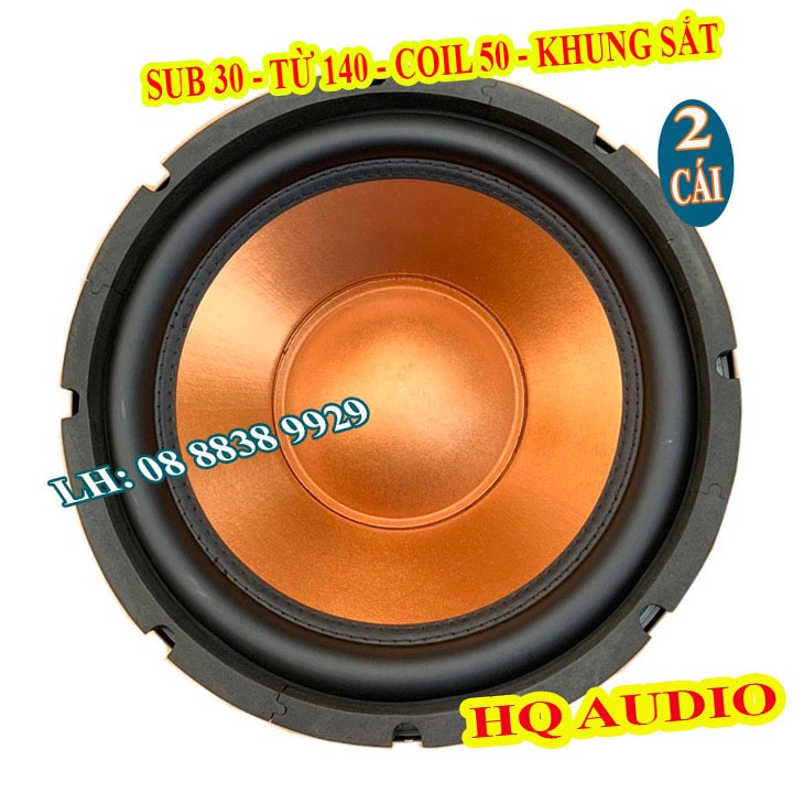 2 LOA SIÊU TRẦM 30 HQ AUDIO TỪ 140 COIL 50 - CHUYÊN ĐÓNG LOA SUB LOA SUB RỜI - GIÁ 2 LOA