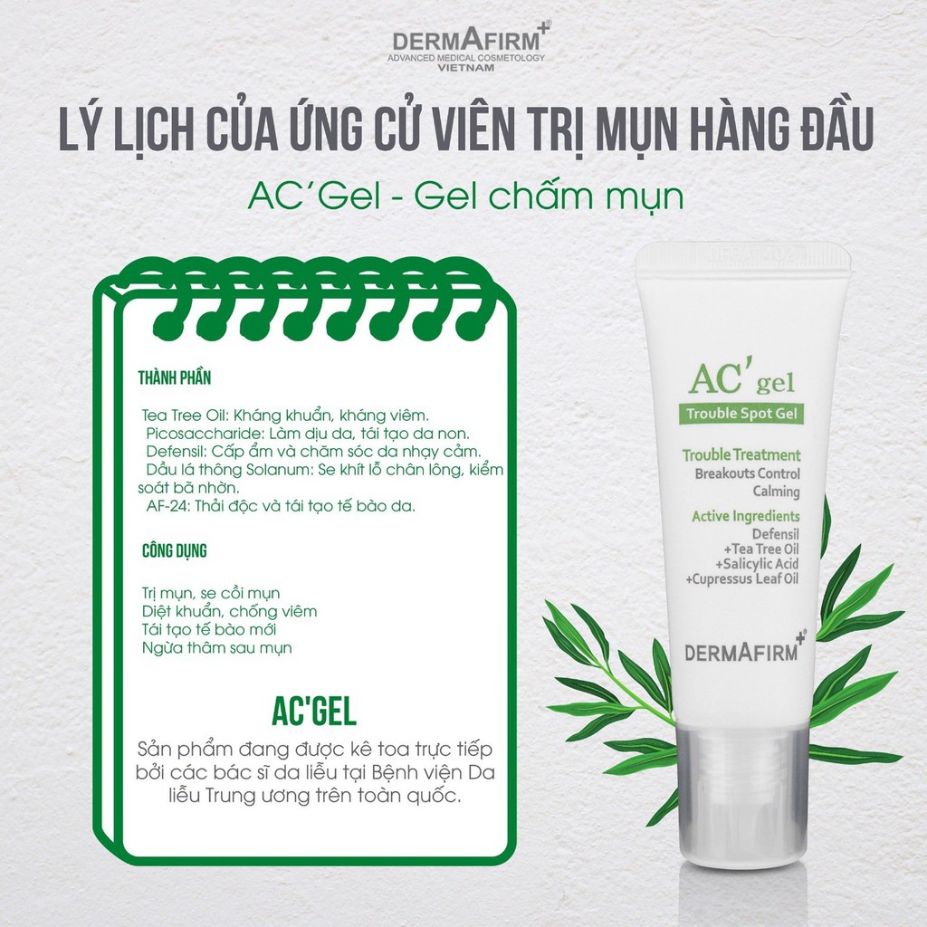 Ac'gel chấm đầu mụn hiệu quả dermafirm | BigBuy360 - bigbuy360.vn