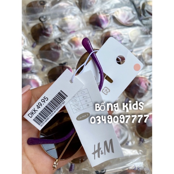 Kính Chuồn Chuồn Bé Gái Tráng Gương Tím HaM(lỗi xước nhẹ không đáng kể)