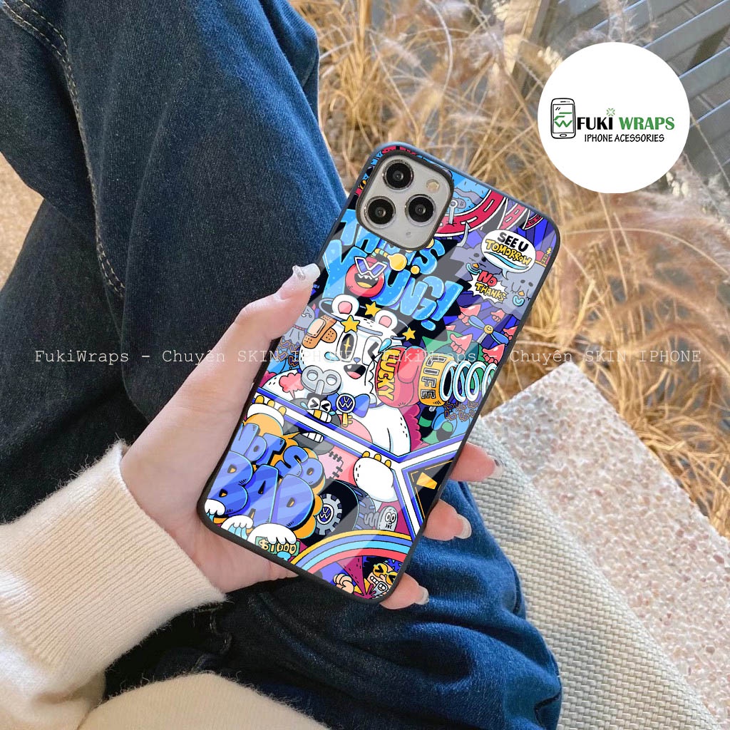 Ốp Lưng Kính Cường Lực / Case Chống Vỡ Dành Cho 13ProMax 12ProMax 11ProMax X XSMAX FukiShop