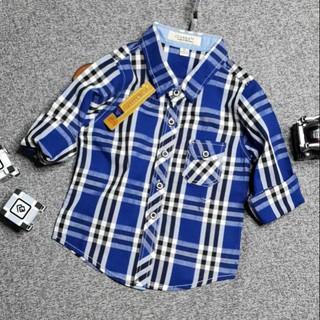 Áo sơ mi kẻ cho bé trai xịn đẹp-m38