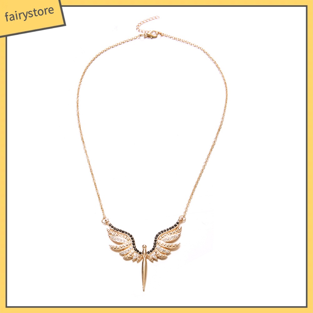 Vòng cổ Mặt Hình Đôi Cánh Thiên Thần Phối Đá Nhân Tạo Thời Trang