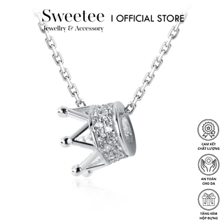 Dây Chuyền Bạc Sweetee Crowny Necklace, Vòng Cổ Nữ Đính Hình Vương Niệm N010