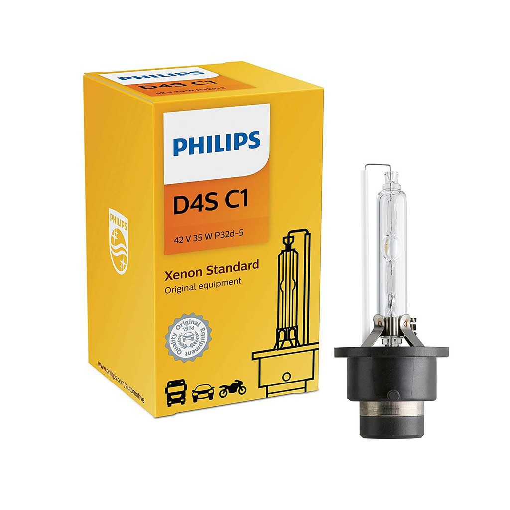 Bóng đèn Ô tô/Xe hơi Xenon Philips Standard D4S 42402 C1 42V 35W 4200K - Hàng Chính Hãng
