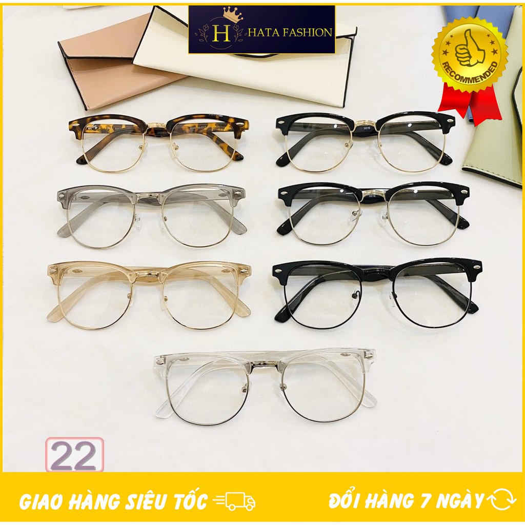 MẮT KÍNH GIẢ CẬN NỬA GỌNG TRONG SUỐT CỰC ĐẸP