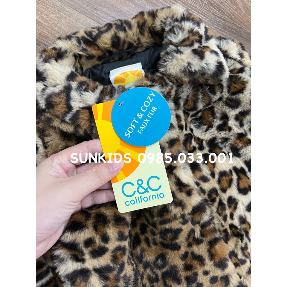 Áo khoác lông da báo cho mẹ và bé