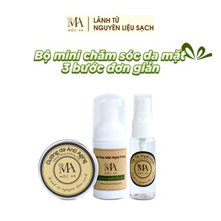 Bộ Sản Phẩm Mini Chăm Sóc Da Mặt Mộc An 3 Bước Đơn Giản, Nhỏ Gọn Tiện Dụng 60g