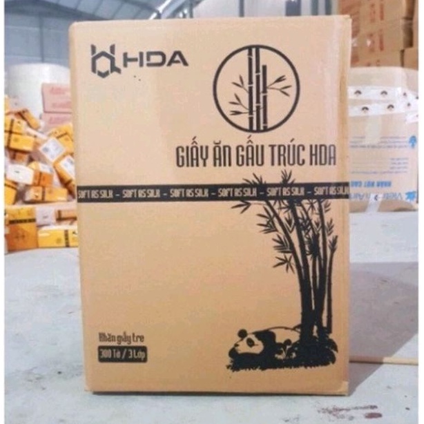 Giấy ăn gấu trúc HDA 300 tờ (1 bịch)